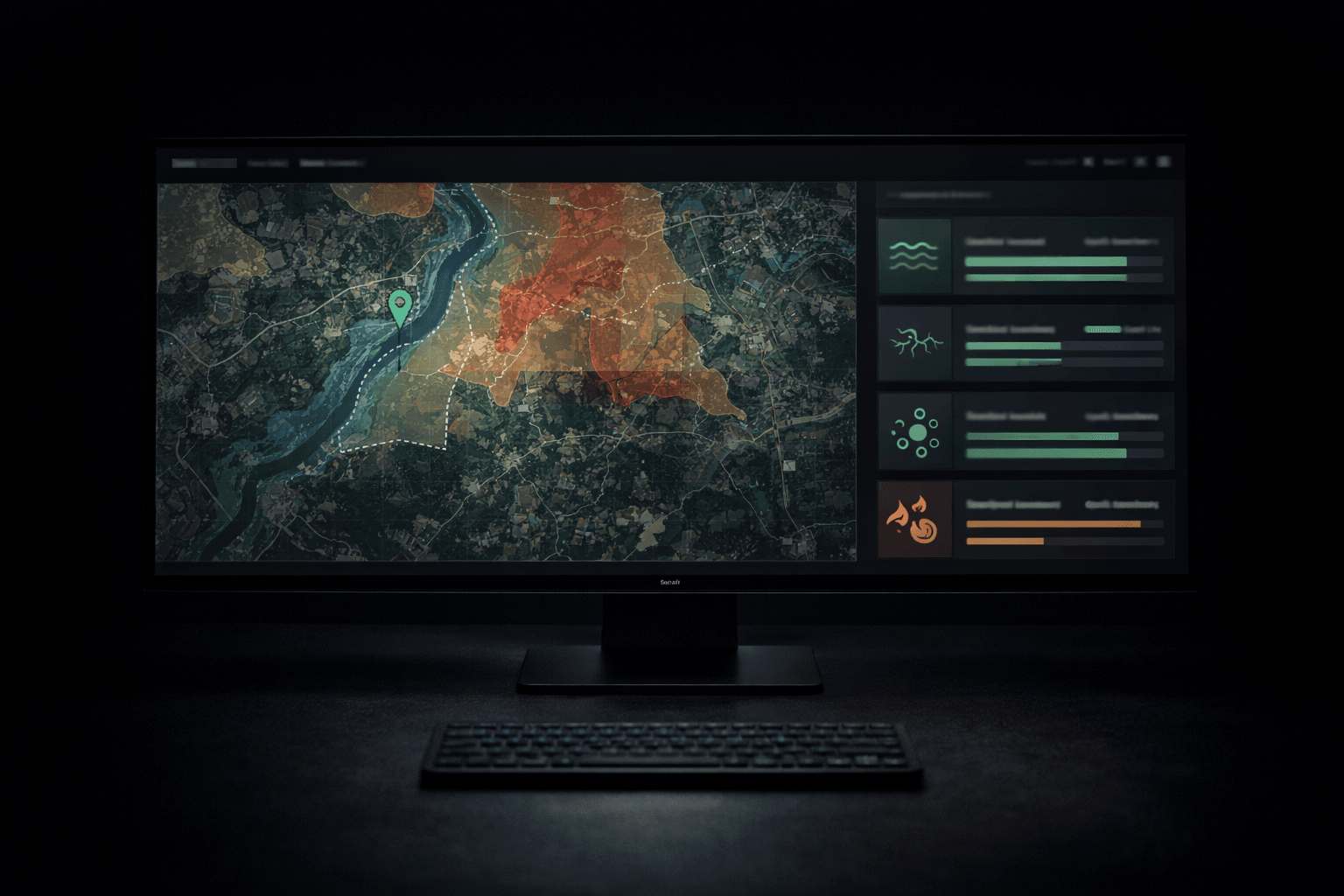 Exemple de rapport ImmoLeaks affichant les risques naturels identifiés pour un bien